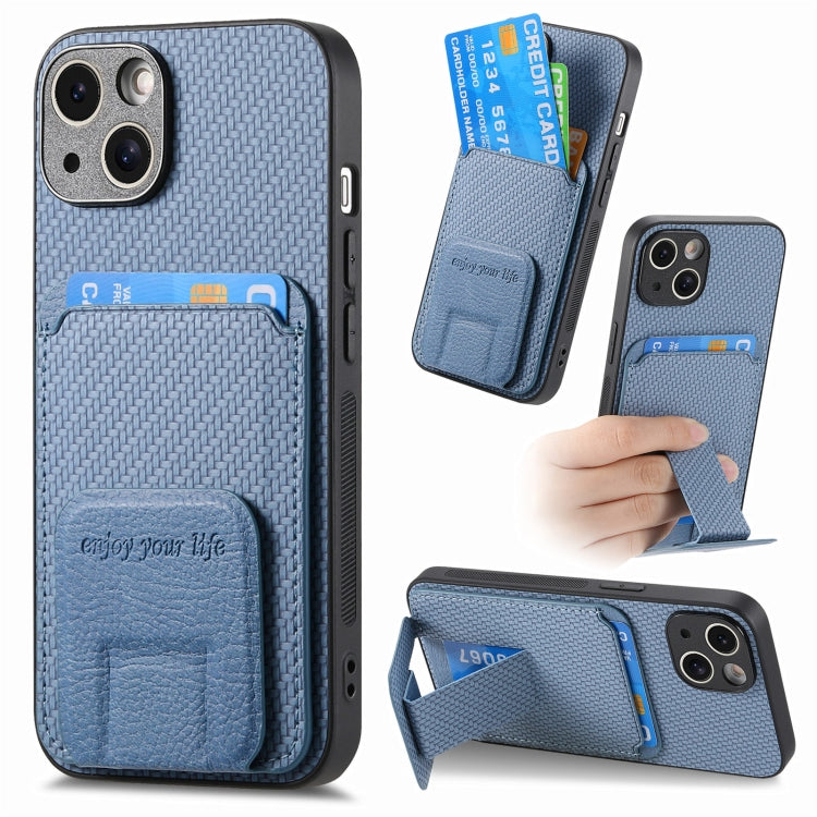 Carbon Fiber Card Bag Fold Stand Phone Case, Series 5