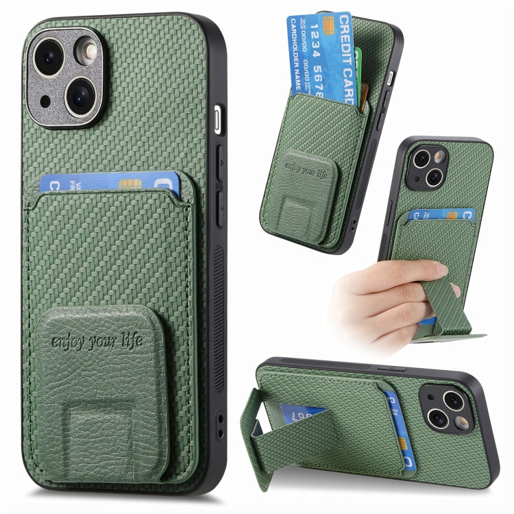 Carbon Fiber Card Bag Fold Stand Phone Case, Series 2