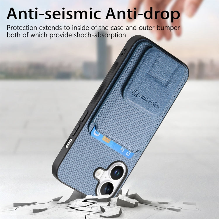 Carbon Fiber Card Bag Fold Stand Phone Case, Series 4