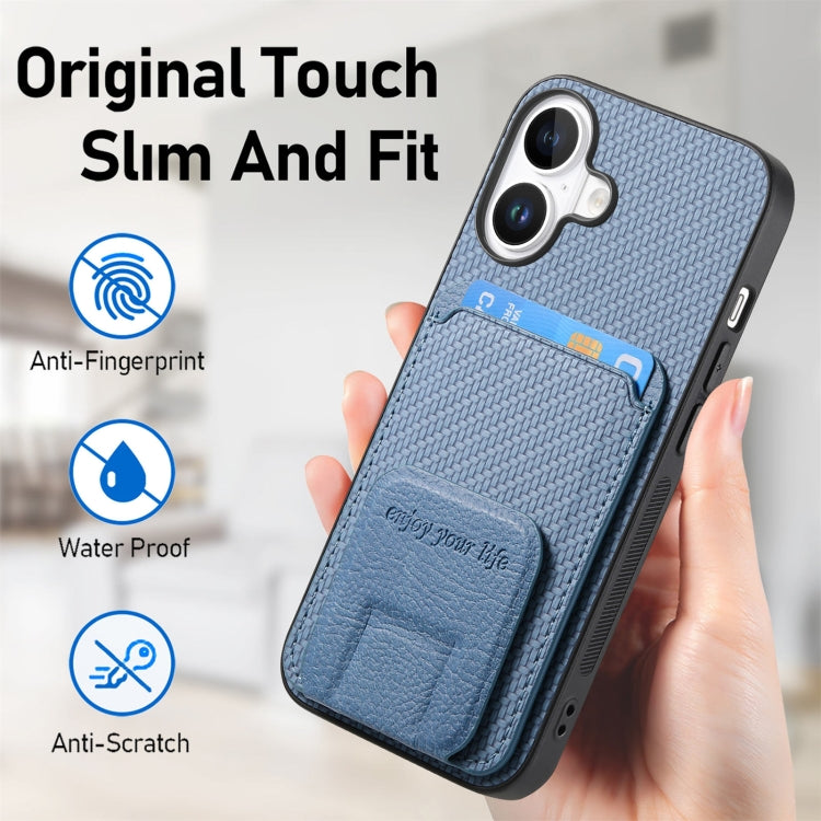 Carbon Fiber Card Bag Fold Stand Phone Case, Series 4