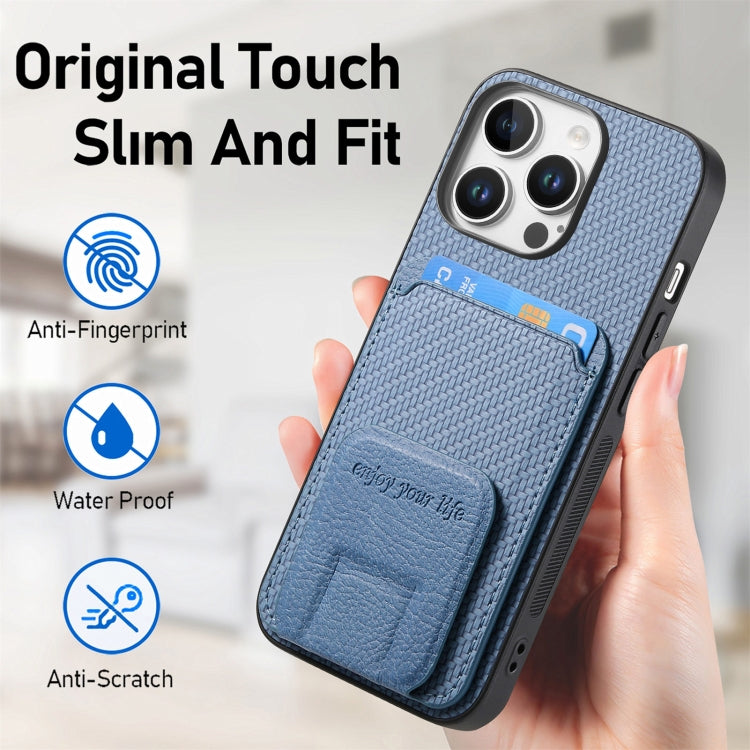 Carbon Fiber Card Bag Fold Stand Phone Case, Series 5