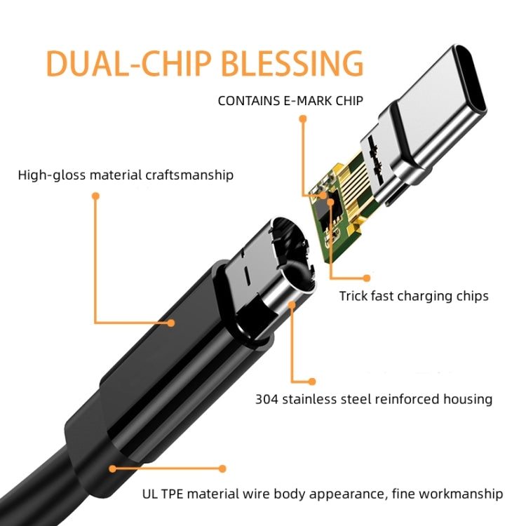 Type C to Square for Lenovo PD 135W Charging Cable, Length: 1.8m