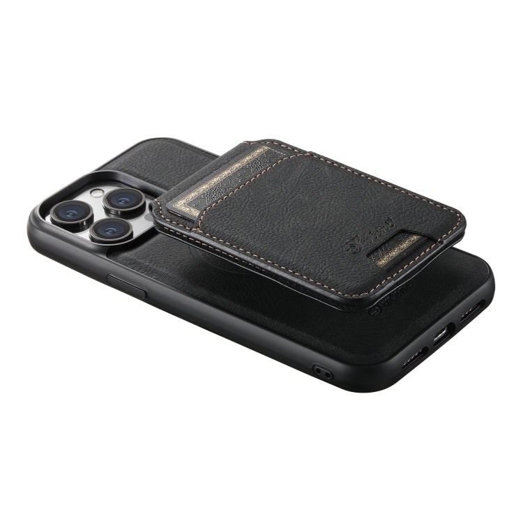 Suteni H17 Litchi Texture Leather MagSafe Detachable Wallet Phone Case, Series 1