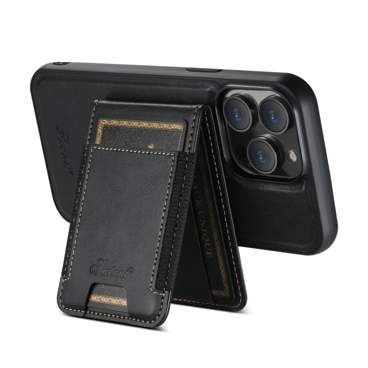 Suteni H17 Oil Eax Leather MagSafe Detachable Wallet Phone Case, Series 3