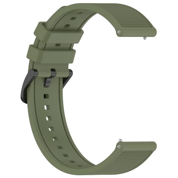 22mm Textured Silicone Solid Color Watch Band, Series 1