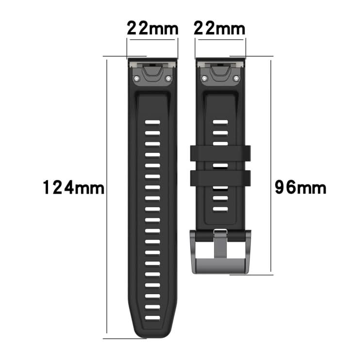 Solid Color Black Buckle Silicone Quick Release Watch Band, Series 1