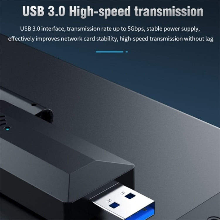 4-Antennas Dual-Band Driver-Free USB3.0 High-Speed Wireless Computer Network Adapter