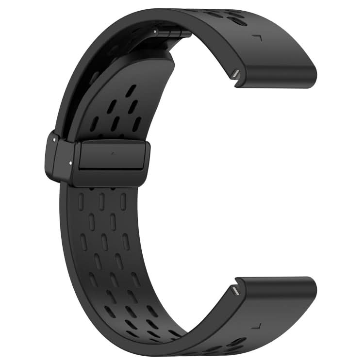 Holes Magnetic Folding Buckle Silicone Watch Band, Series 3