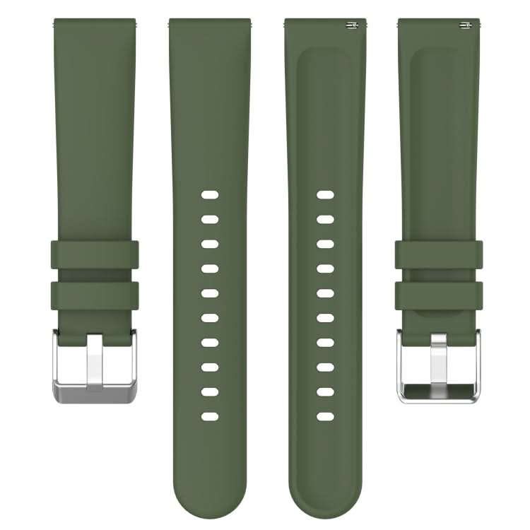 20mm Smooth Solid Color Silicone Watch Band, Series 1