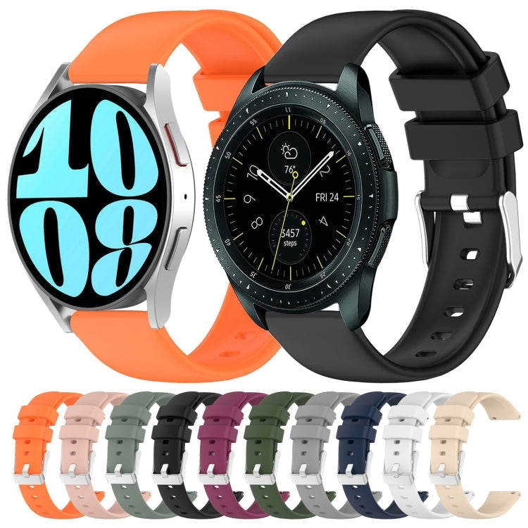 20mm Smooth Solid Color Silicone Watch Band, Series 3-Reluova