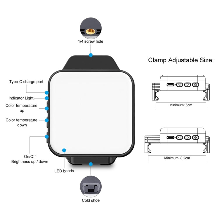 VLOGLITE W66 For Food Jewelry Photographic Light Pocket Phone Fill Light with Clamp My Store