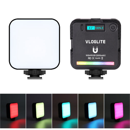 VLOGLITE W64RGB Dimmable RGB LED Pocket Fill Light 20 Modes Live Broadcast Video Light My Store