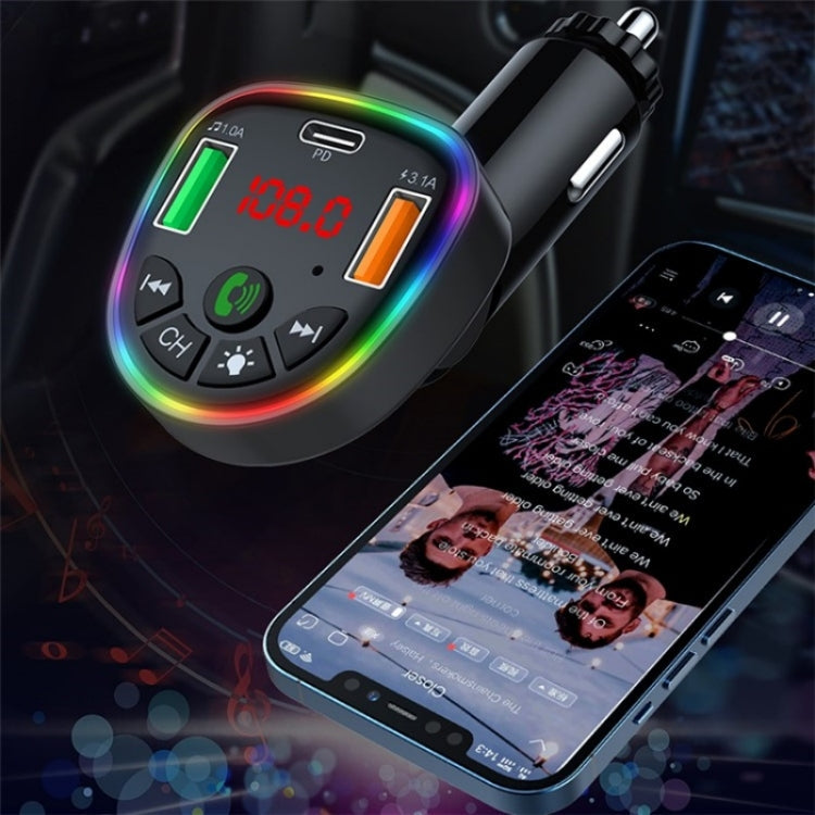 P25 Phone Dual USB Cigarette Lighter Charger Bluetooth Hands-Free Car Player