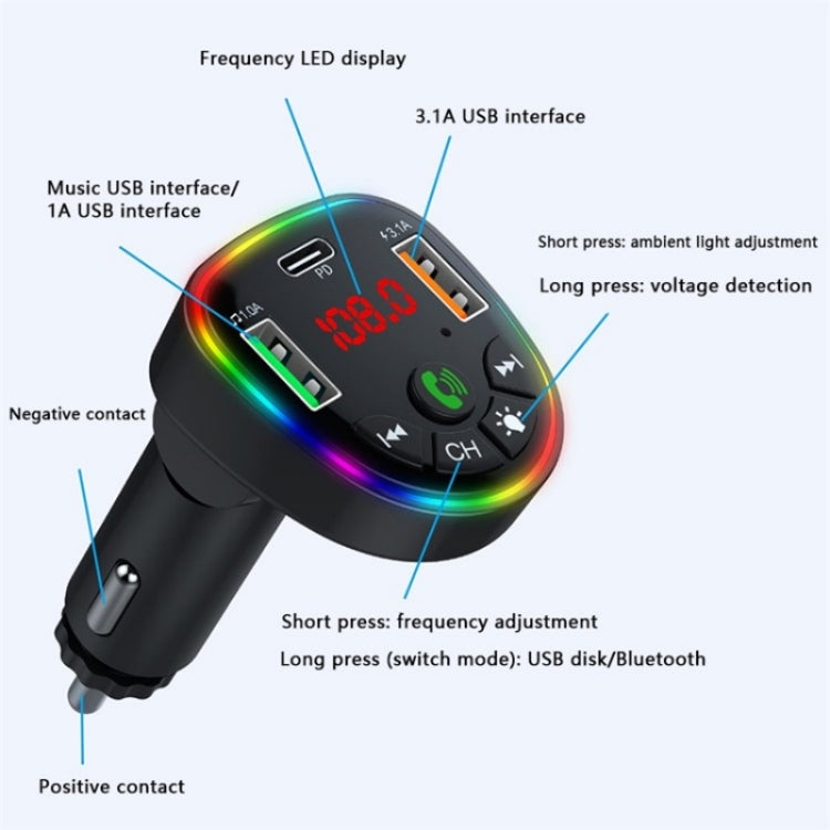 P25 Phone Dual USB Cigarette Lighter Charger Bluetooth Hands-Free Car Player ÎҵÄÉ̵ê