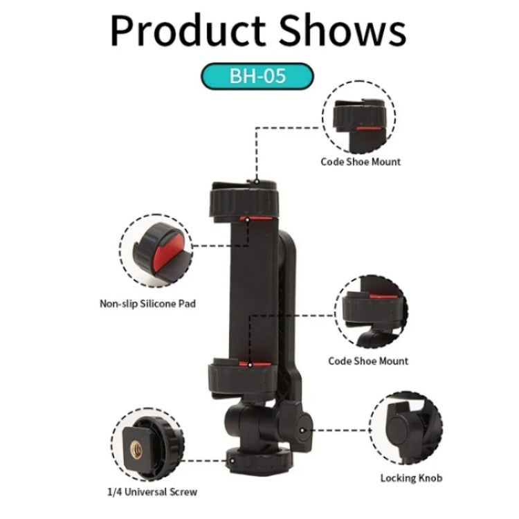 JMARY BH-05 360-Degree Rotating Mount Camera Holder Smartphone Clamp Bracket My Store