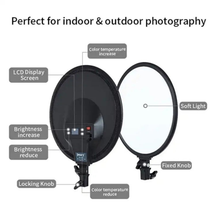 JMARY FM-15RS 40W Adjustable 15-inch Portrait Light Studio LED Round Fill Light My Store