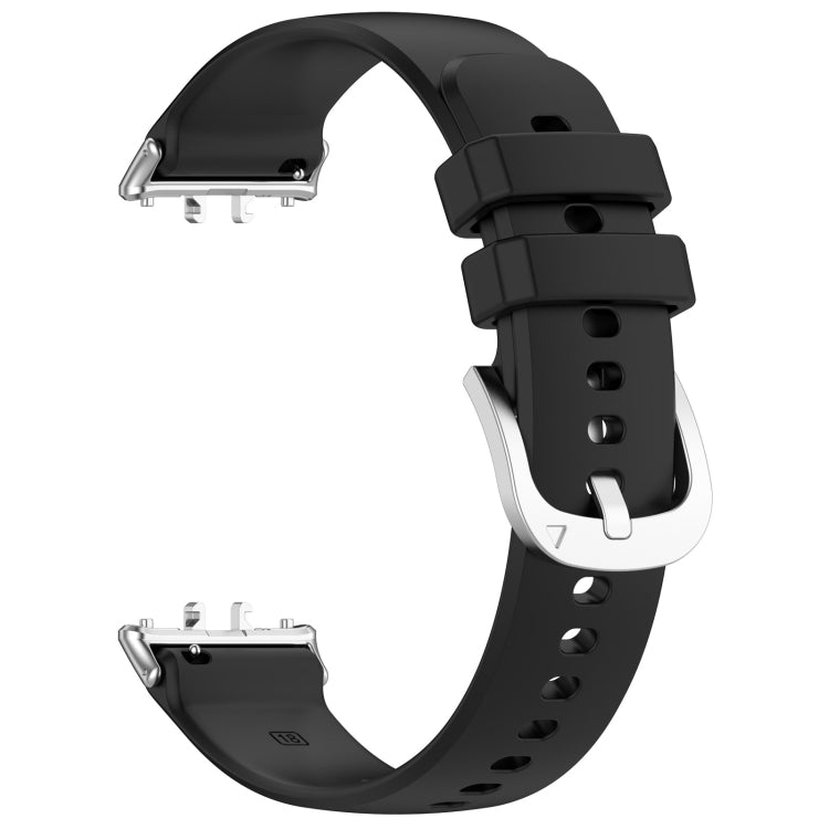 For Samsung Galaxy Fit 3 SM-R390 Metal Connector Liquid Glossy Silicone Watch Band