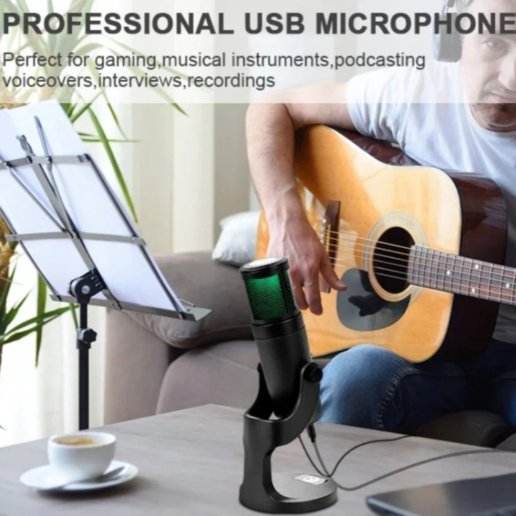 JMARY MC-PW9 USB Cable Microphone Voice Recording Tool RGB Light Reluova