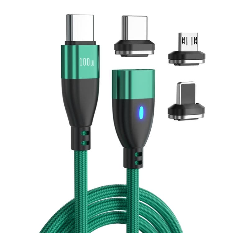 ENKAY 3 in 1 PD100W Type-C to Type-C / 8 Pin / Micro USB Magnetic Fast Charging Cable