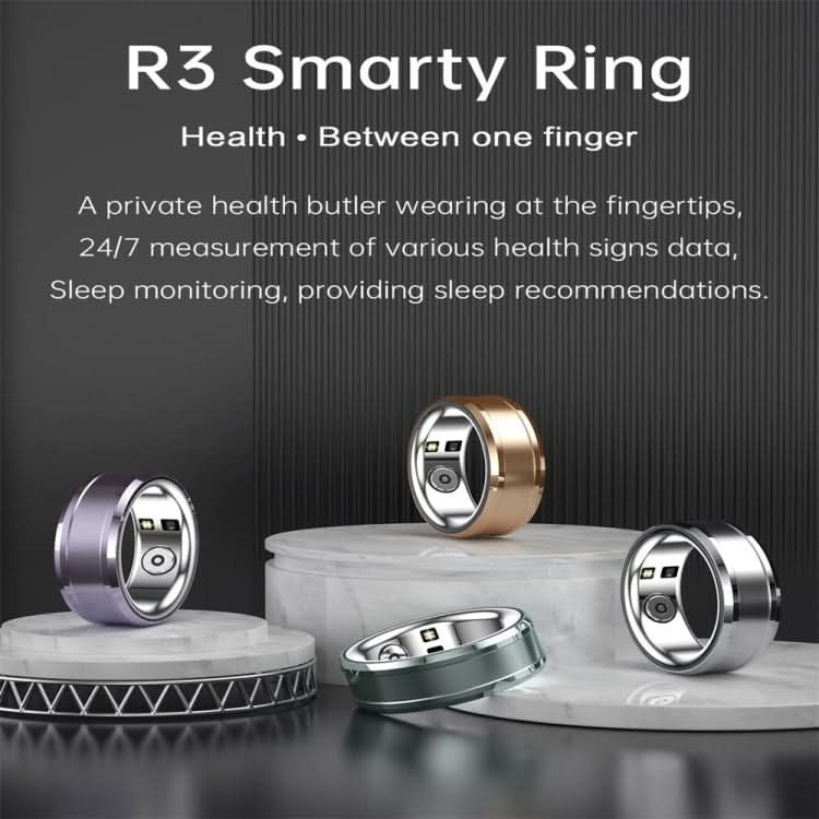 R3 SIZE 18 Smart Ring, Support Heart Rate / Blood Oxygen / Sleep Monitoring