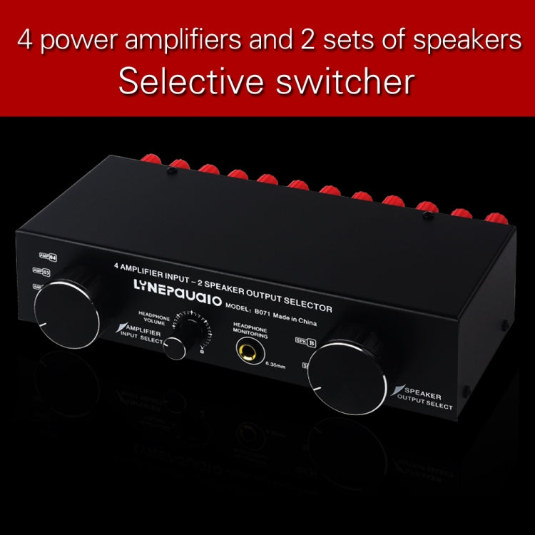 4 Input 2 Output or 2 In 4 Out Power Amplifier Speaker Selector Switcher