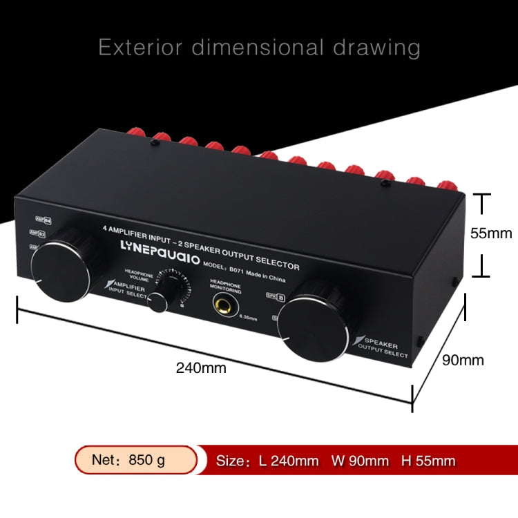 4 Input 2 Output or 2 In 4 Out Power Amplifier Speaker Selector Switcher Reluova