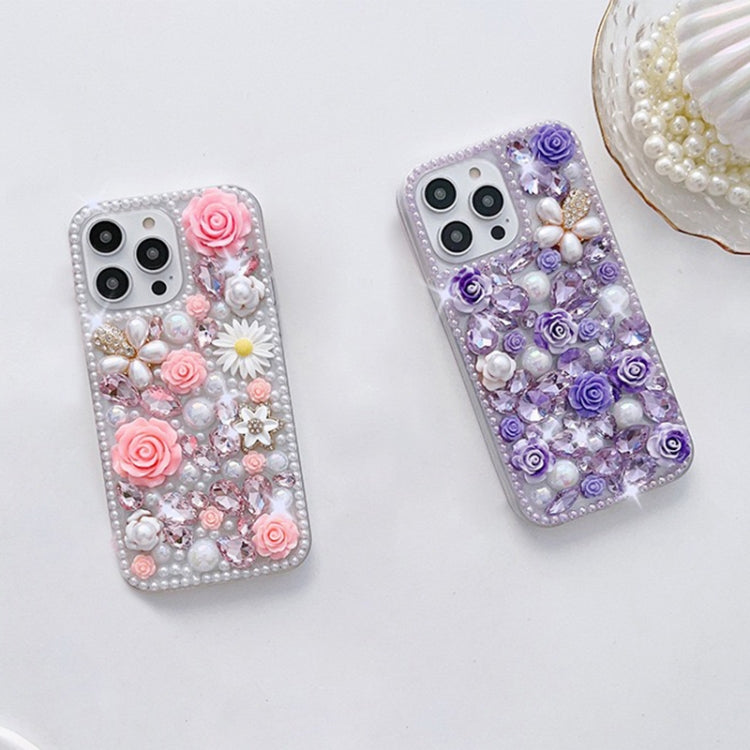 Rose Hand-set Diamond PC Phone Case, Series 1