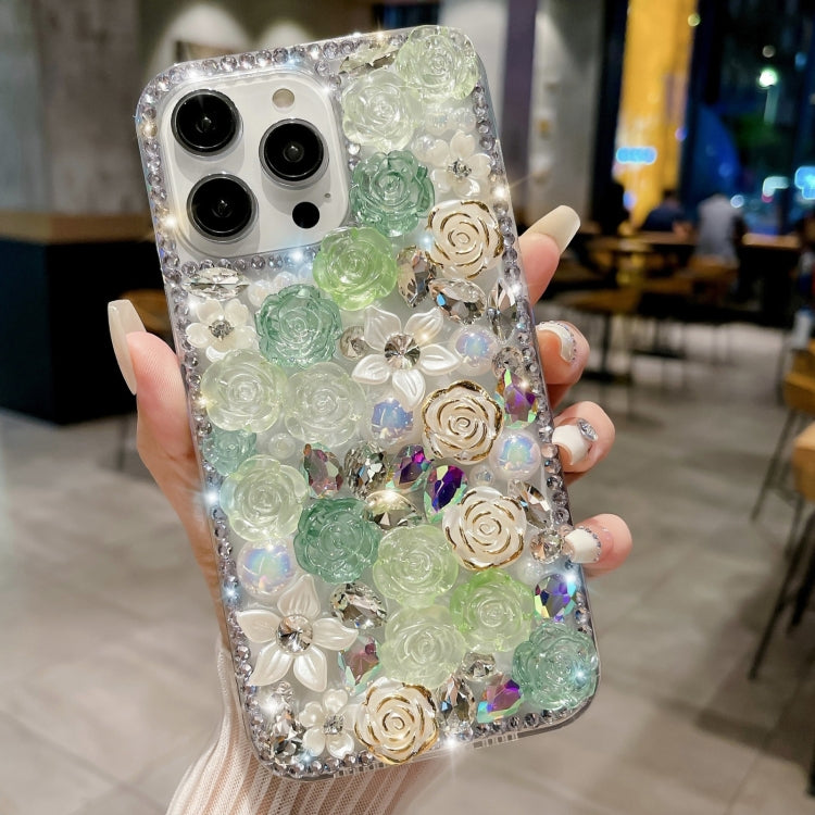 Rose Hand-set Pearl Diamond PC Phone Case, Series 3