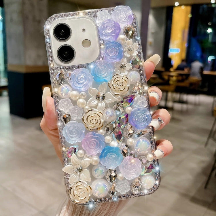 Rose Hand-set Pearl Diamond PC Phone Case, Series 3