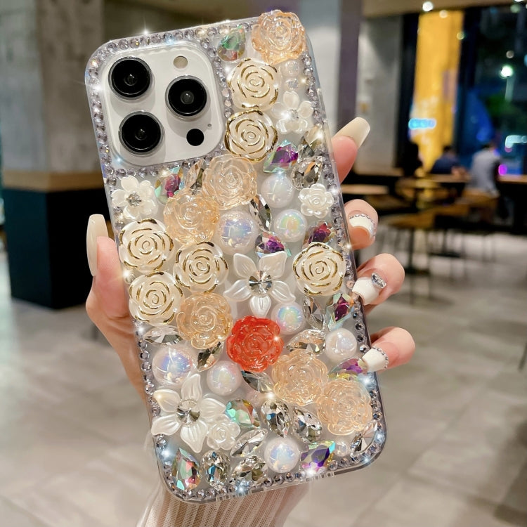 Rose Hand-set Pearl Diamond PC Phone Case, Series 2