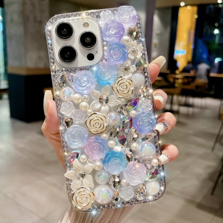 Rose Hand-set Pearl Diamond PC Phone Case, Series 3