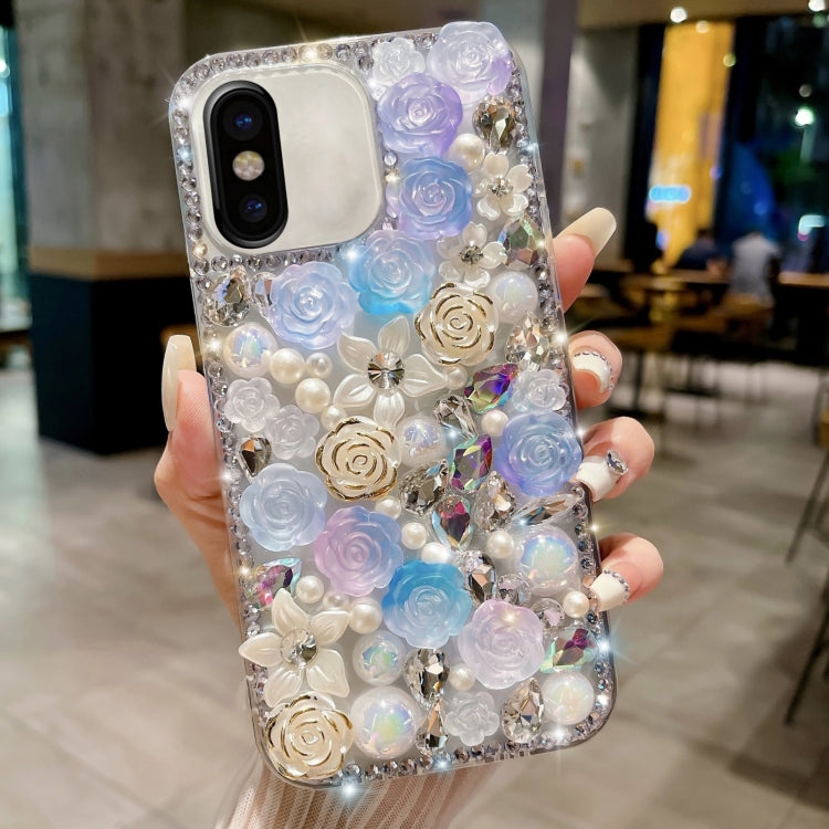 Rose Hand-set Pearl Diamond PC Phone Case, Series 2