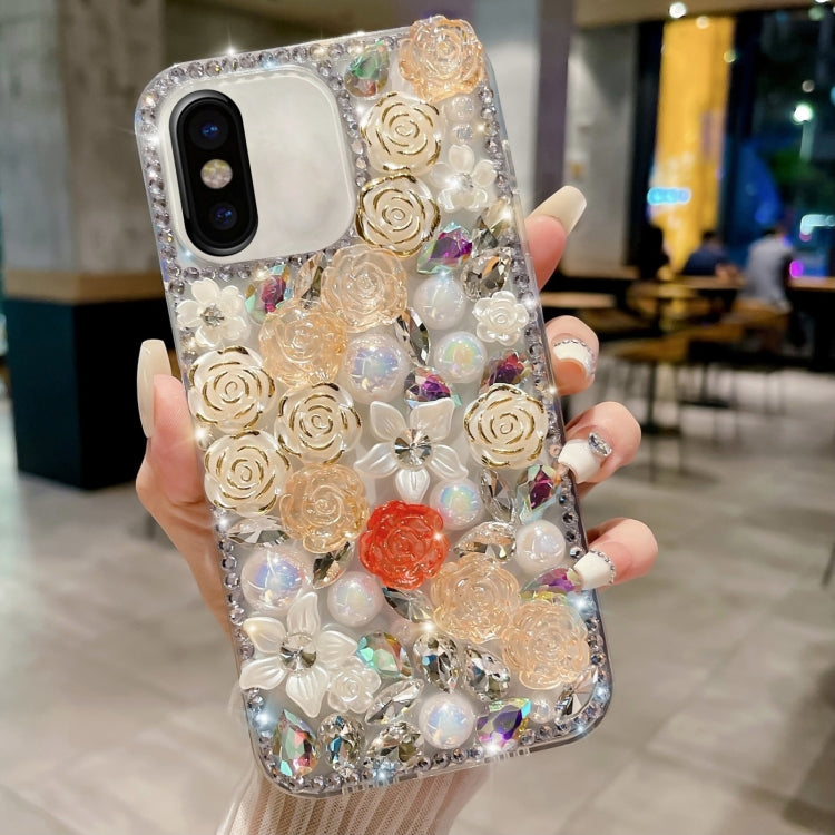 Rose Hand-set Pearl Diamond PC Phone Case, Series 2