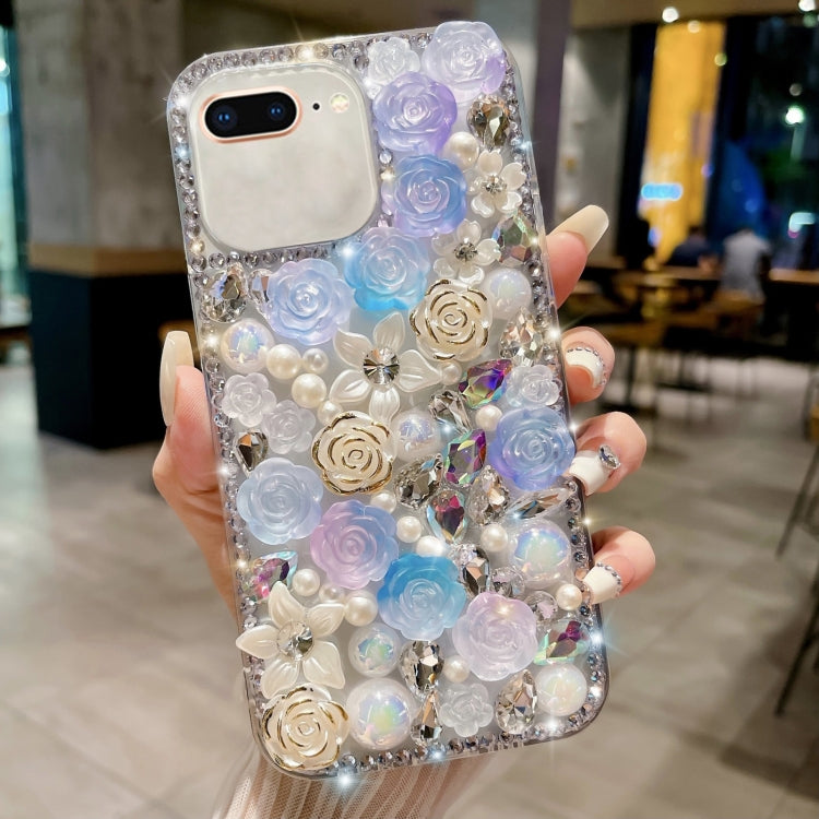 Rose Hand-set Pearl Diamond PC Phone Case, Series 4