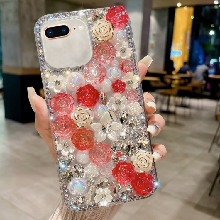 Rose Hand-set Pearl Diamond PC Phone Case, Series 4