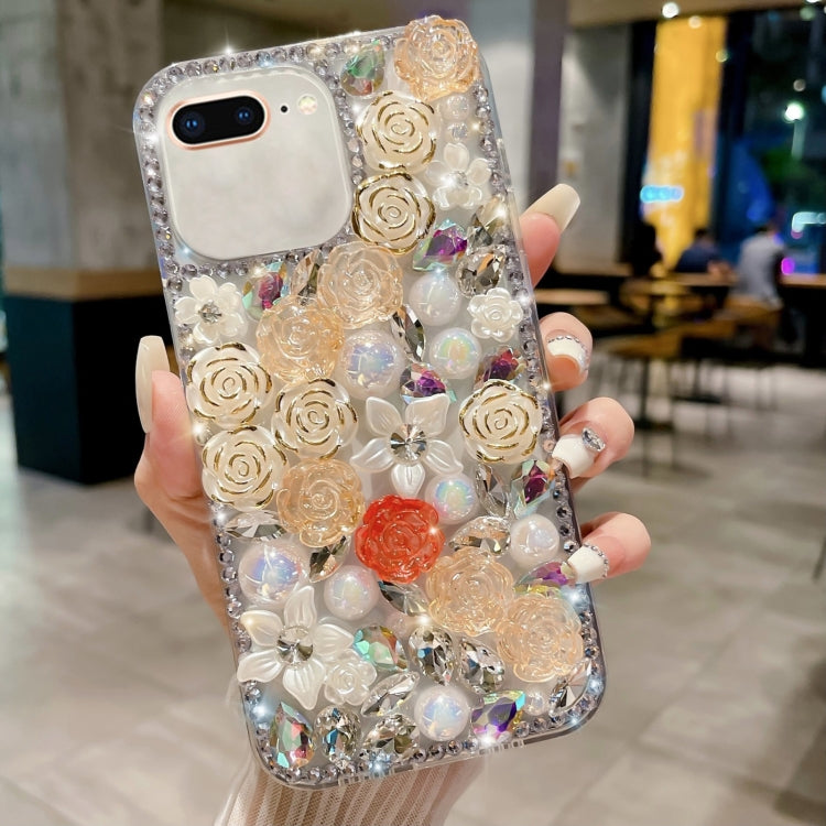 Rose Hand-set Pearl Diamond PC Phone Case, Series 4