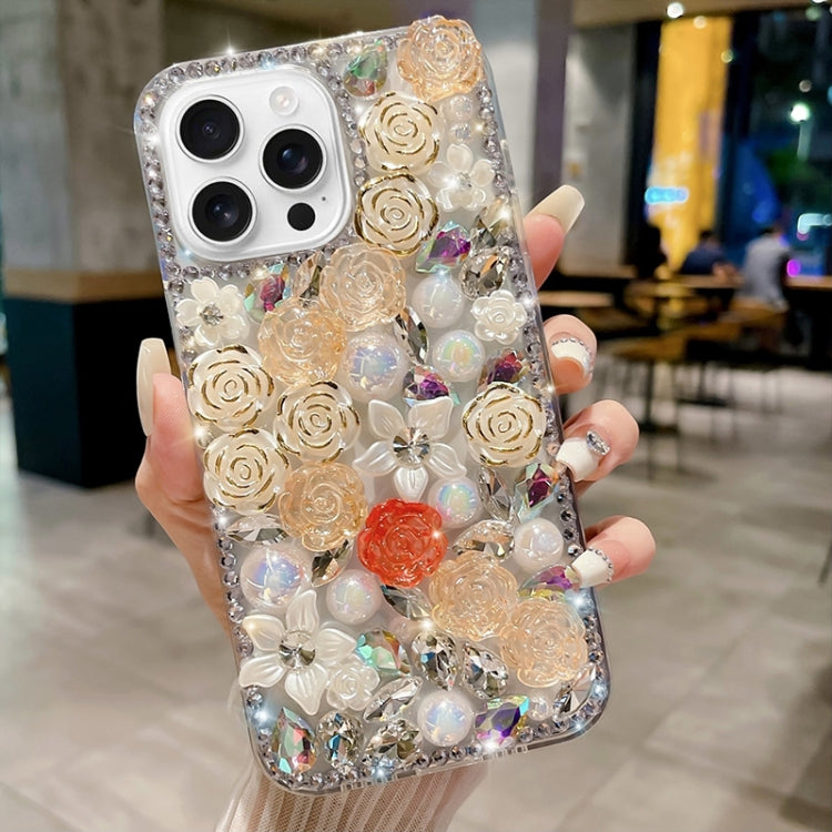 Rose Hand-set Pearl Diamond PC Phone Case, Series 2