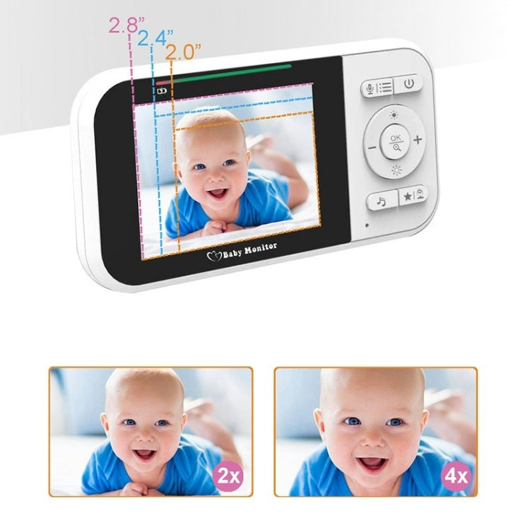 Temperature Detection 2 Way Voice Baby Security Video Camera 2.8-inch LCD Baby Monitor Reluova