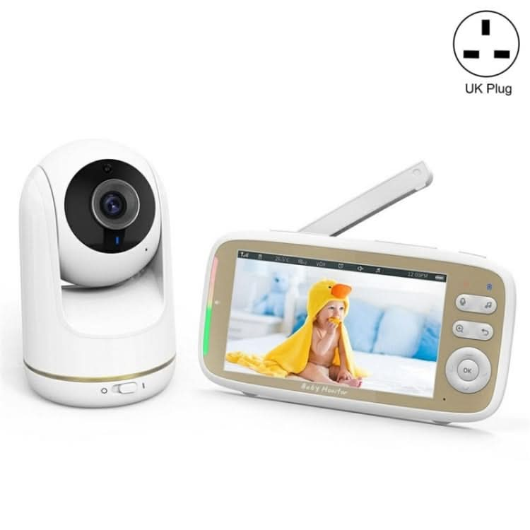 VB803 Built-in Lullabies PTZ Rotation HD Baby Security Camera 5-inch Baby Monitor