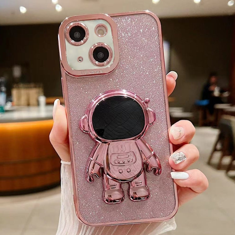 Glitter Electroplating Astronaut Holder Phone Case, Series 5