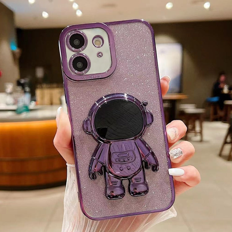 Glitter Electroplating Astronaut Holder Phone Case, Series 1