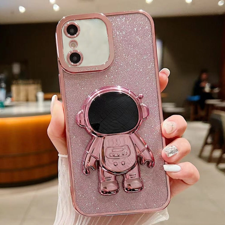 Glitter Electroplating Astronaut Holder Phone Case, Series 3