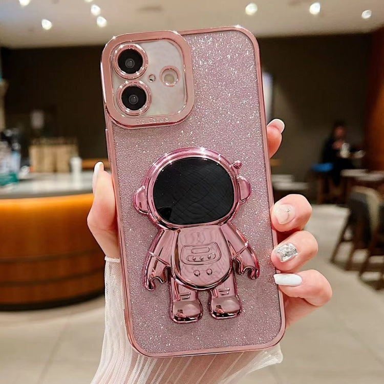 Glitter Electroplating Astronaut Holder Phone Case, Series 4