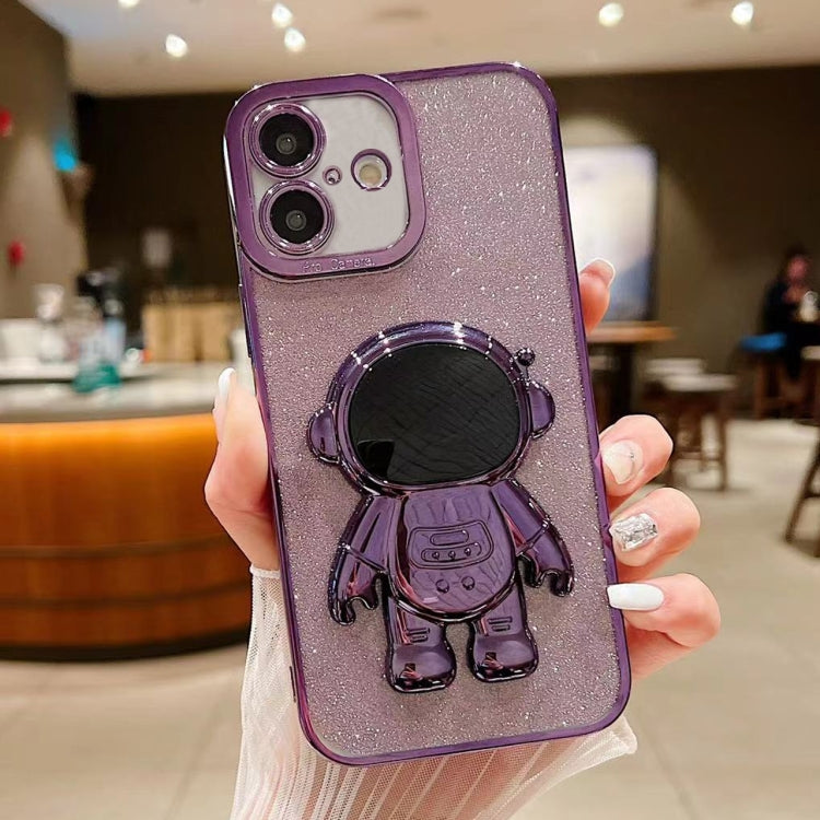 Glitter Electroplating Astronaut Holder Phone Case, Series 4