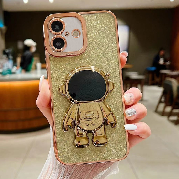 Glitter Electroplating Astronaut Holder Phone Case, Series 4