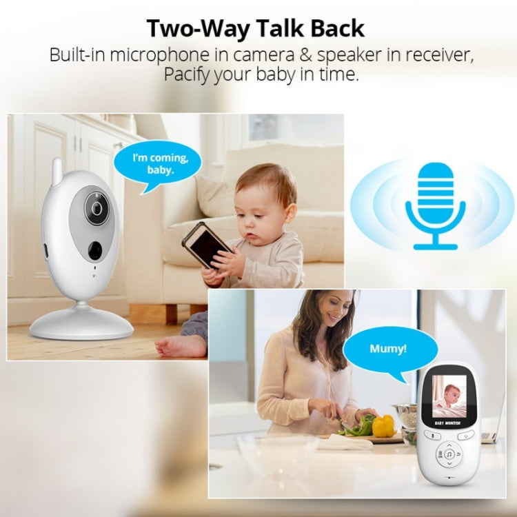 R306 Room Temperature Monitor Intercom Camera 2.0-inch Night Vision Wireless Baby Monitor Reluova