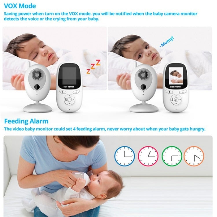 R306 Room Temperature Monitor Intercom Camera 2.0-inch Night Vision Wireless Baby Monitor Reluova