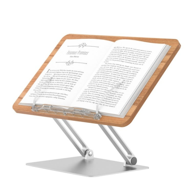 BG-4 Desktop Book Reading Bracket Aluminum Alloy +Wood Board Textbook Tablet Holder Stand My Store