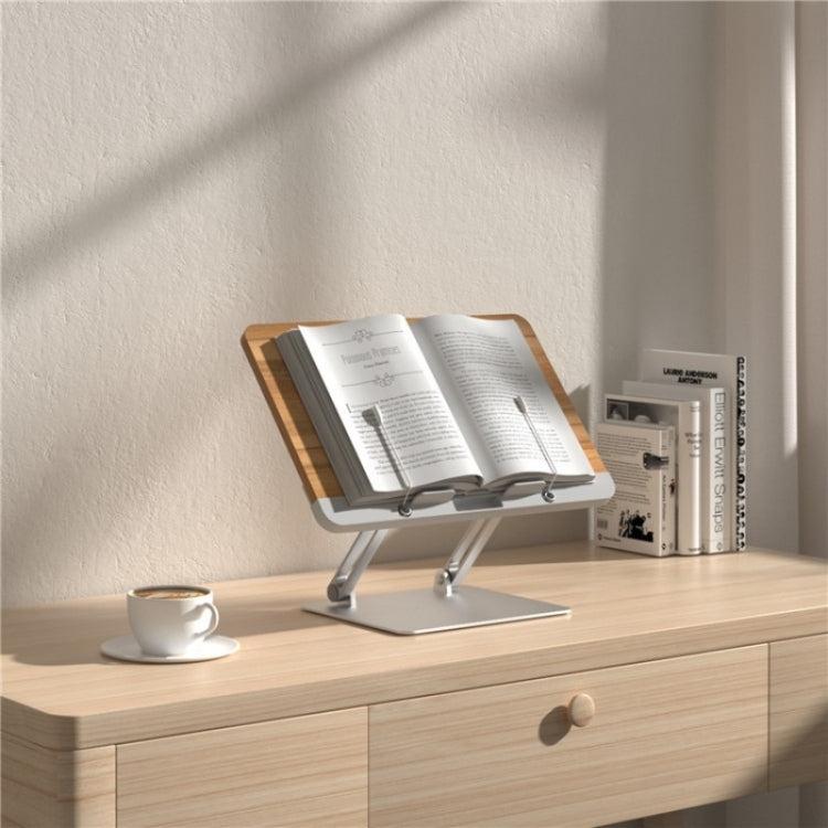 BG-2S Height Adjustable Laptop Holder  ABS + Aluminum Alloy Desktop Book Stand for Reading