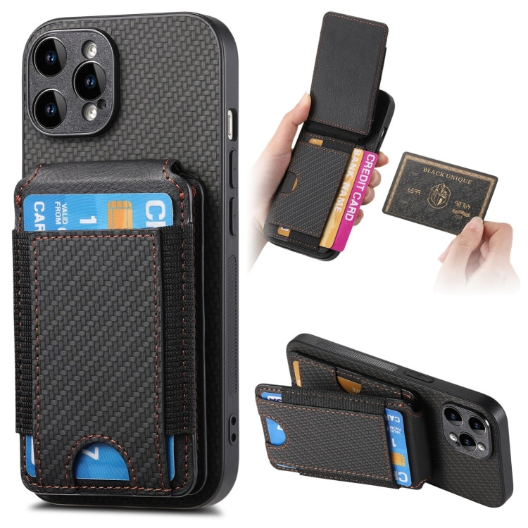 Carbon Fiber Vertical Flip Wallet Stand Phone Case, Series 4